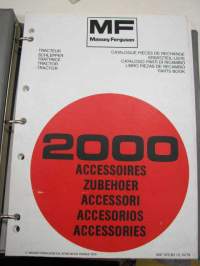 Massey-Ferguson 2000 accessories -varaosaluettelo -lisälaitteiden ja tarvikkeiden varaosat