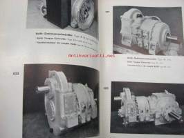 Voith Turbogetriebe - Voith Turbo Transmission - Turbo transmission Voith 1952 -Bestellerliste Reference list-kolmikielinen Voith´in vaihteistojen kuvitettu
