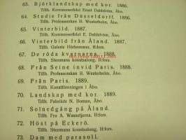 Victor Westerholm-utställning i Ateneum 1920 Finska Konstföreningen -näyttelyluettelo