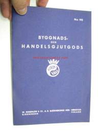 Byggnads- och handelsgjutgods katalog nr 192 1932 / Björneborgs Mekaniska Verkstad Ab -tuoteluettelo Porin valu