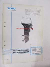 Volvo Penta Utombordsmotor / Outboard motor typ 310, 311 &amp; 313 Reservdelslista, Spare Parts List -varaosaluettelo