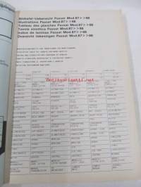 Volkswagen Passat Mod. 87 &gt; 88 Genuine Parts Illustrated Catalogue 1990 -varaosaluettelo