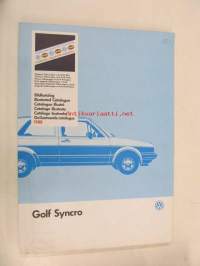 Volkswagen Golf Syncro Genuine Parts Illustrated Catalogue 1988 -varaosaluettelo