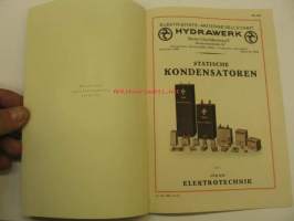 Hydrawerk - Statische Kondensatoren -kondensaattoriluettelo