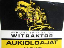 Wihuri-Yhtymä Oy Witraktor / Caterpillar Aukioloajat alkaen 1.4.1969 -kartonkipainate