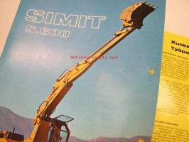 Simit S.600 tela-alustainen kaivinkone -myyntiesite