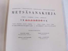 Metsäsanakirja suomi-ruotsi-saksa-englanti / Skogsordbok / Forstwörterbuch / Forest dictionary