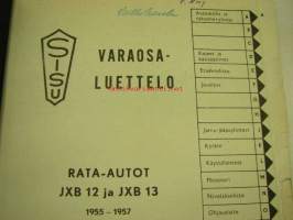 Sisu Rata-Autot JXB 12 ja JXB 13 1955-57 Varaosaluettelo