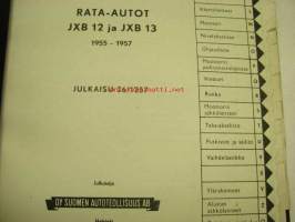 Sisu Rata-Autot JXB 12 ja JXB 13 1955-57 Varaosaluettelo