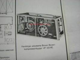 BBC Brown Boveri Refrigerating Equipment for Vans + Hankkijan kylmäkoneistama jäätelönkuljetusauto -esite