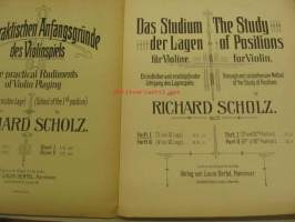 The study of positions for violin -nuotit