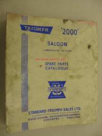 Triumph 2000 Saloon Spare Parts Catalog -varaosaluettelo englanniksi