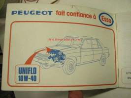Peugeot 305 -käyttöohjekirja englanti, ruotsi, ranska, espanja