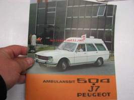 Peugeot 504, J7 ambulanssit 1975 -myyntiesite