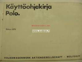 Volkswagen Polo 1978 -käyttöohjekirja