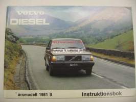 Volvo 244 Diesel 1981 instruktionsbok  -käyttöohjekirja