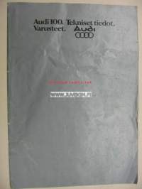 Audi 100 Tekniset tiedot. Varusteet -myyntiesite