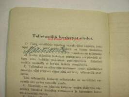 Nousiaisten Osuuskassa, Aila Jaani, 1929 -säästökirja