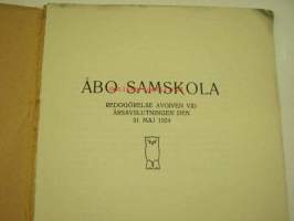 Åbo Samskola 1923-24 redogörelse -toimintakertomus