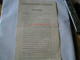 palovakuutuskirja+arvioimiskirja  ainaiseksi ajaksi  loka 2pv 1928