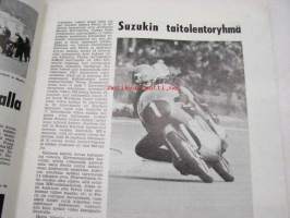 Moottoriurheilu 1965 nr 9, sis. mm. seuraavat artikkelit / kuvat, mainokset; Imatran ajot, Tietokoneesta Imatran tulokset, Tauno Nurmen 350 ccm V-8, XV Jyväskylän