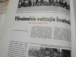 Moottoriurheilu 1965 nr 9, sis. mm. seuraavat artikkelit / kuvat, mainokset; Imatran ajot, Tietokoneesta Imatran tulokset, Tauno Nurmen 350 ccm V-8, XV Jyväskylän
