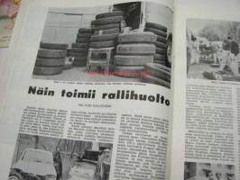 Moottoriurheilu 1965 nr 9, sis. mm. seuraavat artikkelit / kuvat, mainokset; Imatran ajot, Tietokoneesta Imatran tulokset, Tauno Nurmen 350 ccm V-8, XV Jyväskylän