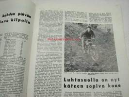 Moottoriurheilu 1965 nr 9, sis. mm. seuraavat artikkelit / kuvat, mainokset; Imatran ajot, Tietokoneesta Imatran tulokset, Tauno Nurmen 350 ccm V-8, XV Jyväskylän