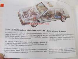Volvo 760 GLE - käyttöohjekirja 1982