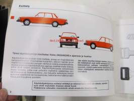 Volvo 240 sarja ja GLT, 4-syl - käyttöohjekirja 1981
