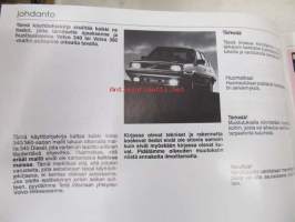 Volvo 340, 360 - käyttöohjekirja 1989