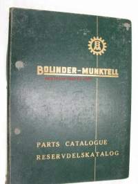 Bolinder-Munktell Dieseltraktor typ 31/34 Reservdelskatalog -varaosaluettelo