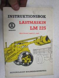 BM Volvo LM 225 Instruktionsbok -käyttöohjekirja ruotsiksi