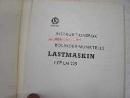 BM Volvo LM 225 Instruktionsbok -käyttöohjekirja ruotsiksi