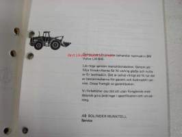BM Volvo LM 845 Instruktionsbok -käyttöohjekirja ruotsiksi