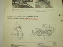 Volvo BM Kompaktor 846 kaatopaikkajyrä / kauhakone -myyntiesite
