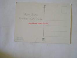 postikortti  pappi ja tonttu