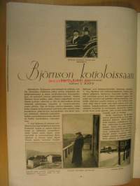 Oma Koti 1933 nr 3 Kansi Martta Wendelin, aihe : nainen kuorii perunoita