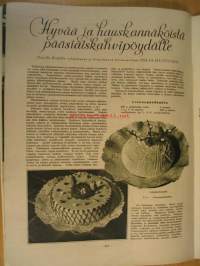 Oma Koti 1933 nr 8 Kannen kuva Martta Wendelin aihe: tyttö syöttää kanoja