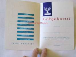 lahjakortti käyttämätön  puu