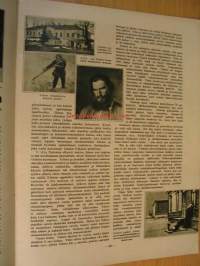 Oma Koti 1933 nr 8 Kannen kuva Martta Wendelin aihe: tyttö syöttää kanoja