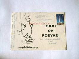 postikortti  onni on porvari