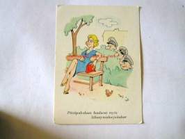 postikortti  kulkematon  päivä palveluun