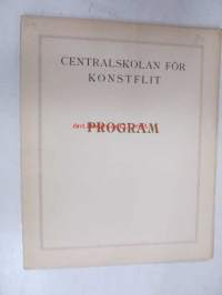 Centralskolan för konstflit : Program 1917
