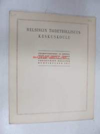 Helsingin Taideteollisuuskeskuskoulu : Järjestysmuodon ja opetusohjelman ehdotus 1917