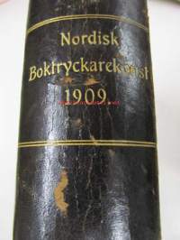 Nordisk Boktryckarekonst 1909 -sidottu vuosikerta