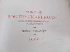 Nordisk Boktryckarekonst 1909 -sidottu vuosikerta