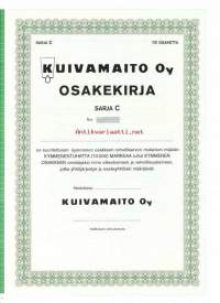Kuivamaito Oy, sarja C 10 000 mk  osakekirja,  Nastola