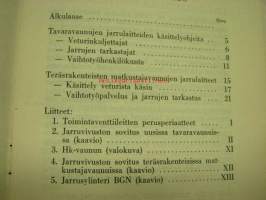 Valtionrautatiet / VR - Vaunujen uudet jarrulaitteet - Käyttöohjeita 1961