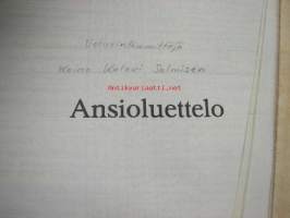 Valtionrautatiet, VR, Veturinlämmittäjä Ansioluettelo ym. Kaino Salminen